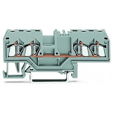 Wago 4 CONDUCTOR THROUGH, TERMINAL BLOCKTERMINAL BLOCK, FRONT ENTRY GRAY 280-633